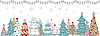 Vector clipart: horizontal winter banner Christmas tree branch