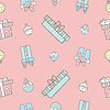 Vector clipart: Christmas gifts and Christmas balls seamless pattern
