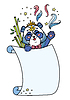 Cute kawaii panda with blank sign template