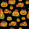 Vector clipart: Seamless pattern with pumpkins and Halloween concept