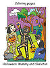 Bunte Halloween Kinder in Kostümen von | Stock Vektrografik