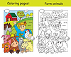 Coloring and color farm animals