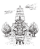Китай рука рисунок ориентир