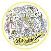 Vector clipart: Lets celebrate colorful unicorn