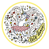 Lets dance colorful unicorn