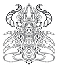 Vector clipart: Dragon coloring