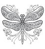 Vector clipart: Dragonfly coloring