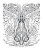 Vector clipart: Fish coloring
