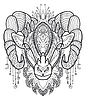 Vector clipart: Sheep coloring