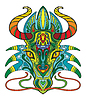 Vector clipart: Dragon coloful