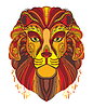 Vector clipart: Lion colorful