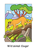Children colorful cougar for coloring | Stock Vector Graphics
