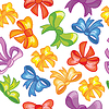 Vector clipart: Seamless pattern with cute colorful bows