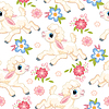 Vector clipart: Seamless pattern lambs