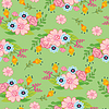 Vector clipart: Seamless pattern spring flowers