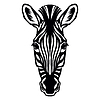 head of mascot zebra head