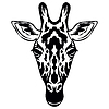 Vector clipart: head of mascot giraffe head