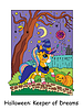 Vector clipart: Cute unicorn witch and dreamcatcher cartoon