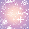 Vector clipart: White snowflakes and lettering on purple seamless