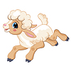 Vector clipart: Little cute cartoon jumping deer