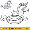 Cartoon cute cartoon inflatable circle unicorn
