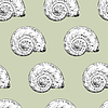 Vector clipart: Seamless pattern curled shell