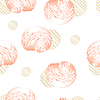 Vector clipart: seamless pattern seashells pink