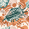 background seamless pattern seashells