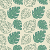 Vector clipart: Seamless pattern abstract leaves of monstera
