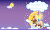 Cover for notebook with cute unicorn