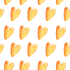 Photo 300 DPI: Watercolor red and yellow hearts seamless pattern