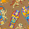 Seamless pattern of Halloween with mummy and