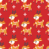 Seamless pattern christmas deers background | Stock Vector Graphics