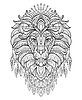 Lion head adult antistress coloring book page