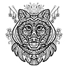Coloring book page siberian husky dog