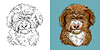 Vector clipart: Barbet dog portrait