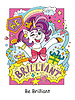 Vector clipart: Cute unicorn with lettering brilliant