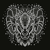 Vector clipart: coloring Sheep head white