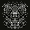 Vector clipart: coloring golden fish white