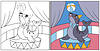 Coloring for kids cute navy seal with ball