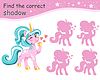 Find correct shadow unicorn sends kiss