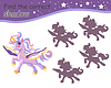 Find correct shadow romantic wingled purple unicorn
