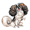 Personaje lindo dibujos animados divertidos Cavalier King Charles | Ilustración