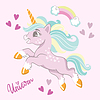 Vector clipart: Cute cartoon unicorn