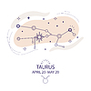 Vector clipart: Star constellation zodiac Taurus art