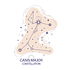 Vector clipart: Star constellation Canis Major