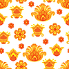 Vector clipart: Floral seamless pattern in traditional Russian style
