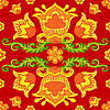 Vector clipart: Floral seamless pattern in folk traditional