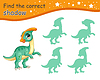 Find correct shadow of parasaurolophus dinosaur