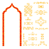 Vector clipart: set of design elements and shapes with arch
